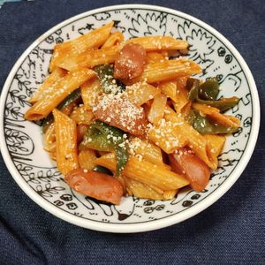 M＊Pの作ってみた!投稿(野菜飲料で作る！ワンパン濃厚ナポリタン)