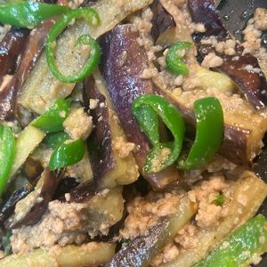 1224899の作ってみた!投稿(茄子とピーマンの肉味噌炒め。)