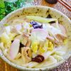 鶏と白菜の豆乳ちゃんぽん風うどん