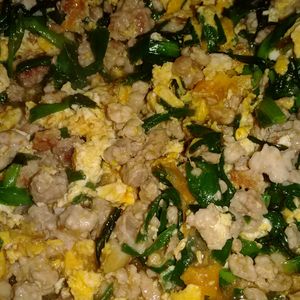 ぴよぴよしぃの作ってみた!投稿(【豚ニラたまあんかけ】簡単10分！ご飯との相性抜群◎)