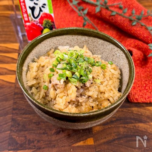 背徳のガリバタわさポーク炊き込みご飯