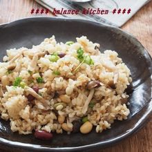 冬太り解消。炊飯器で！押し麦入り きのこと豆の和風ピラフ