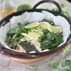 ストウブウォックでカレイのナンプラー蒸し