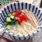 彩り塩うどん♩ひんやりさっぱり！冷たいうどん！火を使わない