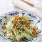 レタスとカニカマのはちみつマスタードマヨ