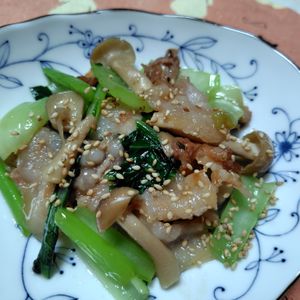コスモスの作ってみた!投稿(《豚バラとチンゲン菜の中華炒め》簡単すぐできる♩)