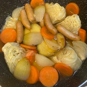 おかか昆布🍙の作ってみた!投稿(ごろごろ野菜のポトフ【作り置き】)