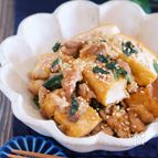 豚こまと厚揚げの甘辛しそ炒め【#作り置き #お弁当 #節約】