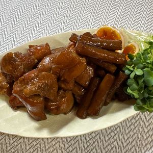 楽ラク手抜キッチン🐶🐾の作ってみた!投稿(こっくり味しみ【鶏もも肉の角煮風】)