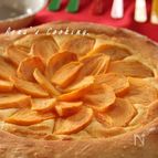 ふわふわ☆柿のアーモンドクリームケーキピザ