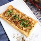 たけのこ肉みそのお揚げ焼き