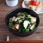 食感が楽しい♪はんぺんときゅうりの塩昆布和え
