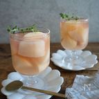 桃1個で簡単＆気分が上がるおやつ♪フレッシュ桃のゼリー