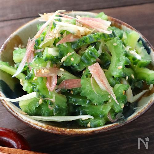 【ゴーヤとみょうがの酢の物】苦みと香りがクセになる!さっぱり
