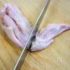 手羽先肉の甘酢あん炒めの下準備