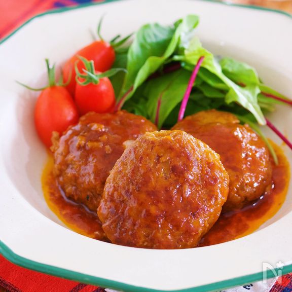 小麦粉＆デミ缶不要♪『簡単！煮込みハンバーグ』