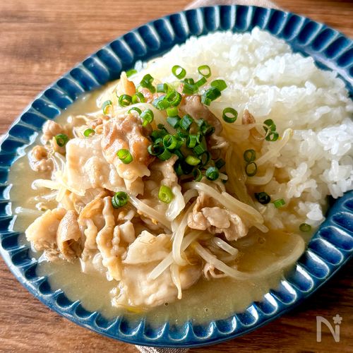 【うま塩豚バラもやしあんかけご飯】とろ〜り濃厚鶏だしあん♪