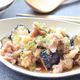 揚げ茄子と豚肉のみぞれだし浸し