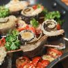 秋刀魚となすのパン粉焼き