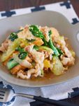 重ねて煮るだけ♪『厚揚げとチンゲンサイの上海風うま煮』