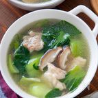 激うま！鶏肉とチンゲン菜、椎茸のうま塩スープ