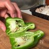 大葉香る 鶏ピーマンの甘辛焼き（舞茸入り）の工程1