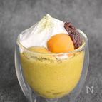 ふわしゅわ♪栗と抹茶のコップシフォン