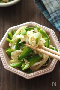 完成まで5分♩レンジで簡単【ピーマンと長ネギのナムル】
