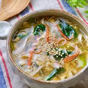 お得感が凄い！想像以上♡『青梗菜のかにたまスープ』
