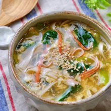 お得感が凄い！想像以上♡『青梗菜のかにたまスープ』