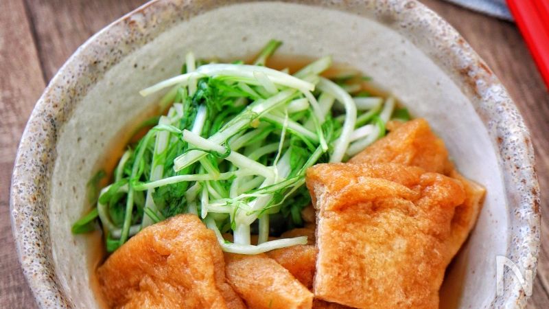 5分でパパッと！甘辛きつねと水菜のさっと煮 | レシピサイトNadia