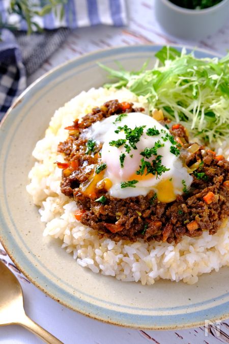 すぐ絶品!!【欲望満たすドライカレー】おまけ：即席温玉作り方