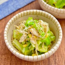 キャベツと豆もやしと鶏ささみの塩麹ナムル