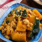 【フライパンで簡単】かぼちゃのそぼろ煮☆ご飯もいけちゃう
