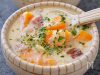 一口飲んだら止まらない♡『南瓜の豆乳スープ』絶品ご馳走スープ