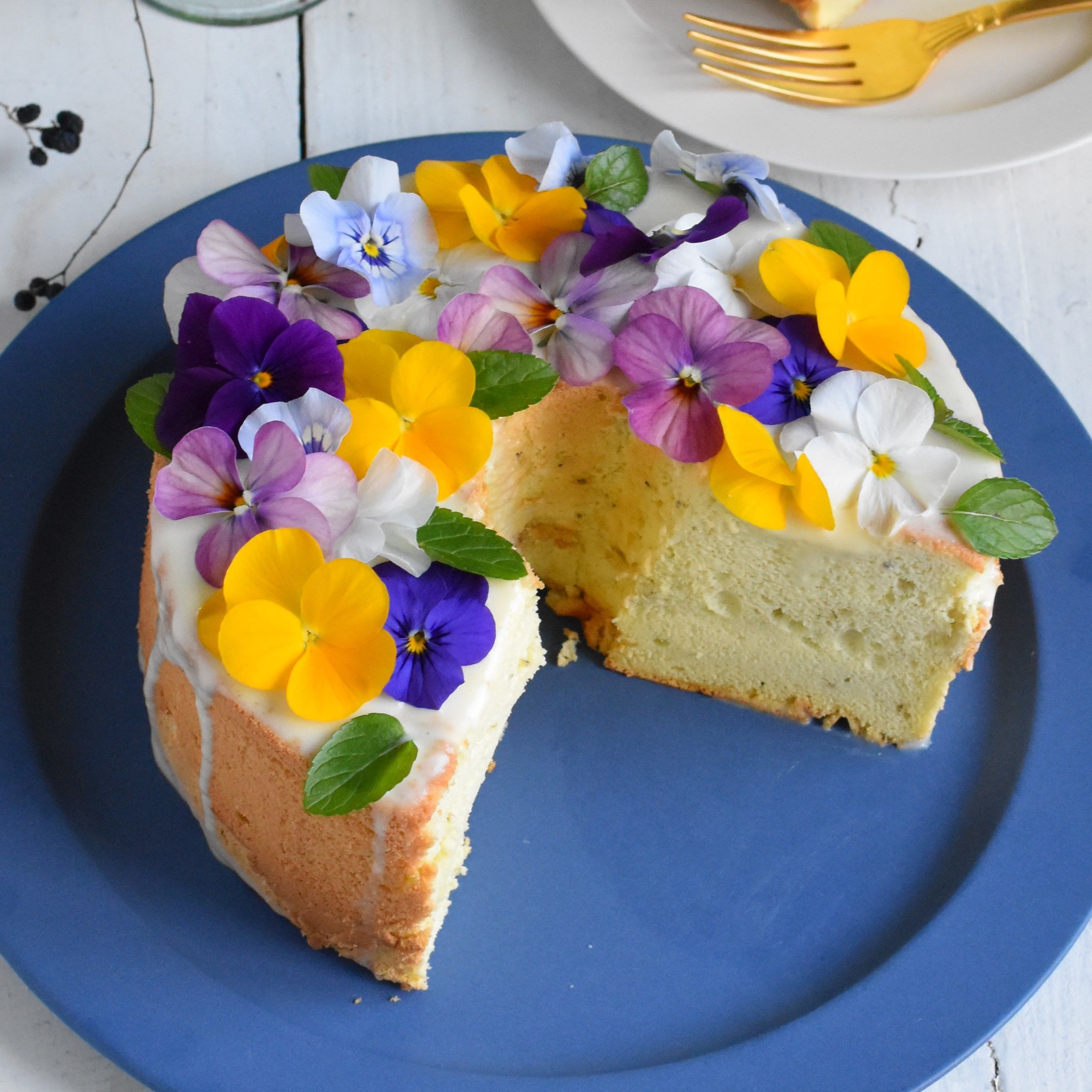 エディブルフラワーのミントシフォンケーキ レシピサイト Nadia ナディア プロの料理家のおいしいレシピ