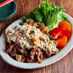 簡単なのにごちそう！【甘辛豚こま炒め】さっぱりタルタル♪