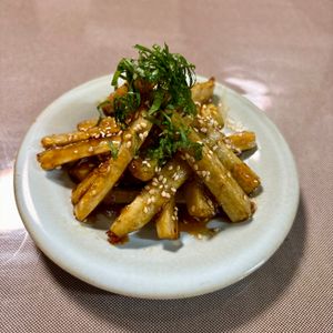 えみりんの作ってみた!投稿(【甘辛ごぼう炒め】今晩のおつまみはこれ!一味マヨが最高♡)