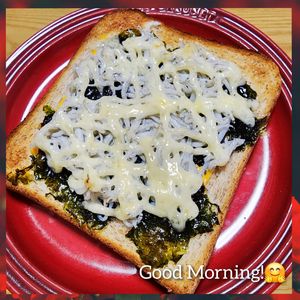 ナムディの作ってみた!投稿(しらす嫌いさんも食べる！栄養満点しらす海苔チーズトースト)