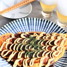 卵で作るお好み焼き
