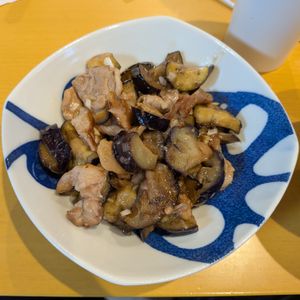 ゆうかりんランドの作ってみた!投稿(行列の中華屋さんの🍚豚バラなすの油淋鶏風の甘酢炒め🤩)