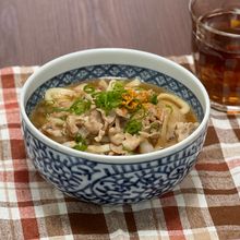 豚バラと玉ねぎのうどん