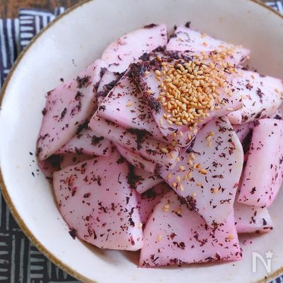 ポリ袋で簡単！さくら大根風大根のゆかり漬け