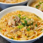 【豚肉とネギのピリ辛うどん】体ぽかぽか♪ピリ辛やみつき！