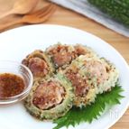 お弁当やおつまみに♪ゴーヤの肉詰めハニーマスタードソース