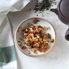 緑茶の茶殻で、黒糖グラノーラ