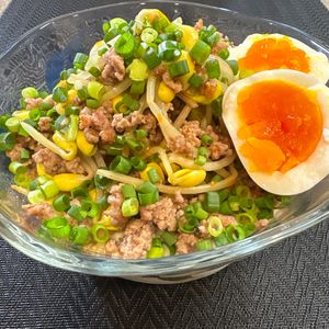 楽ラク手抜キッチン🐶🐾の作ってみた!投稿(夏バテ防止に！！【冷やし豆乳味噌ラーメン】)
