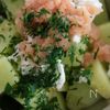 【特別な日のおつまみ】めんたいメロンサラダの工程2