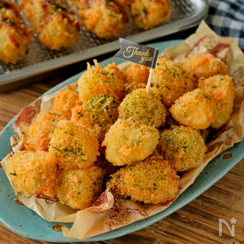 【サクサク青のりポテト】こどもが喜ぶ♪串揚げ、お弁当にも◎