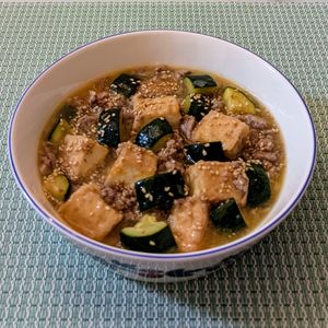 𝔂𝓾𝓶𝓲🍓の作ってみた!投稿(【厚揚げとズッキーニの塩麻婆】夏野菜が美味しい崩れない麻婆！)